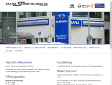 Tablet Screenshot of garagewaldegg.ch